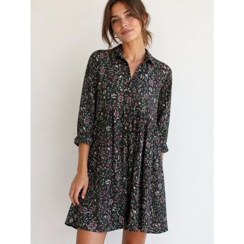 Amazon The Drop Spread Fashion Gray Floral Dress Button Up Pink White